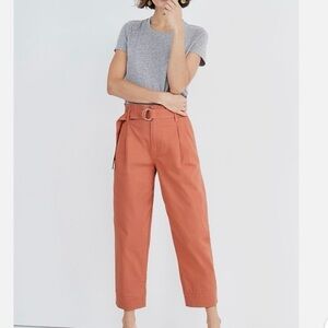 Madewell Sweet Dahlia Tapered Paperbag Pants